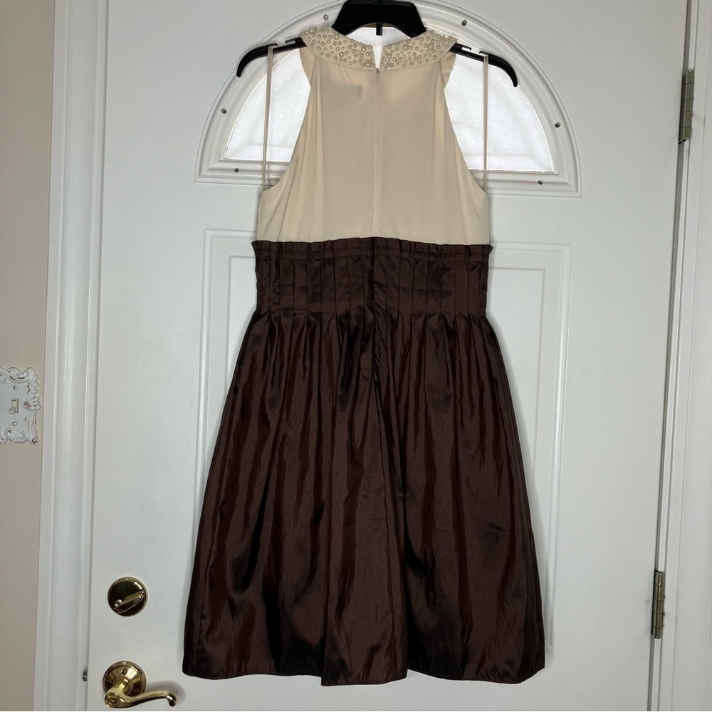 Jessica Howard cream and brown dress size 10 - Picture 2 of 10